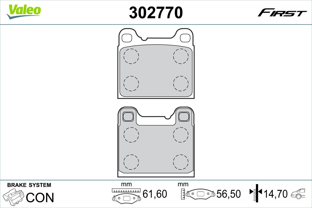 VALEO Fékbetét, mind 302770_VALEO